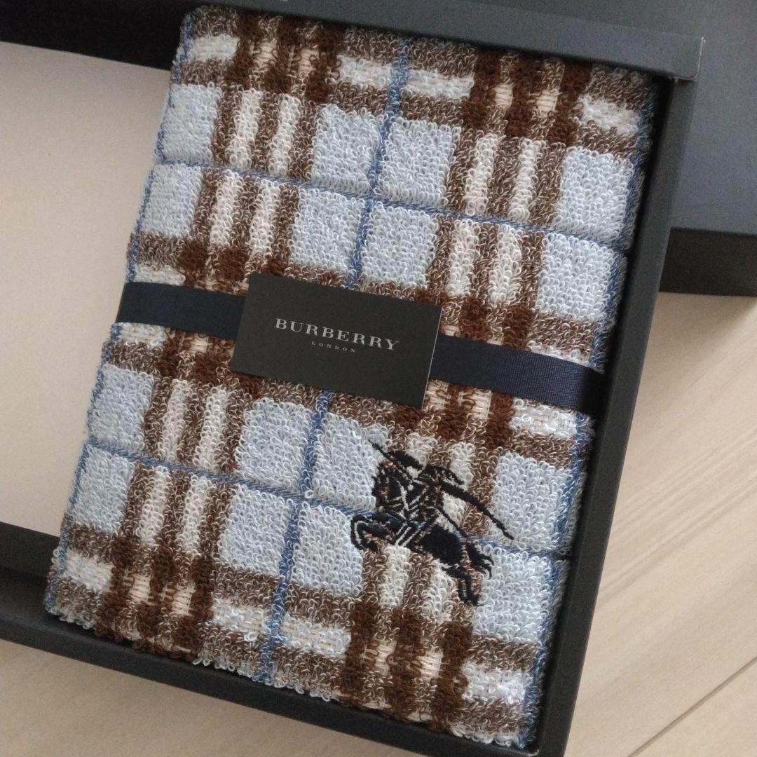 新品未使用 BURBERRY バーバリーフェイスタオル - メルカリ