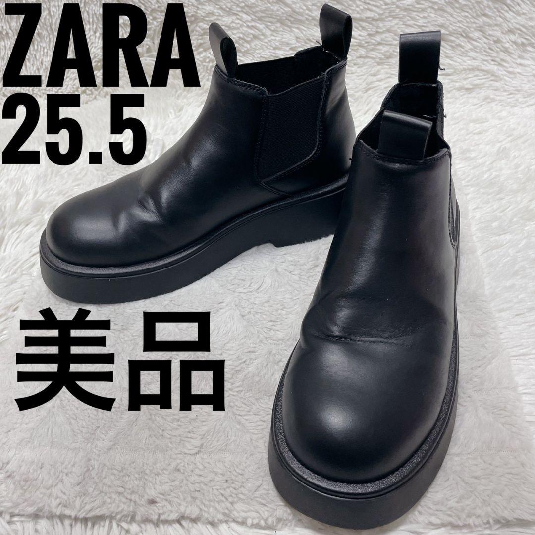 レザーレースアップブーツ - ブラック | ZARA Japan / 日本 【新品級