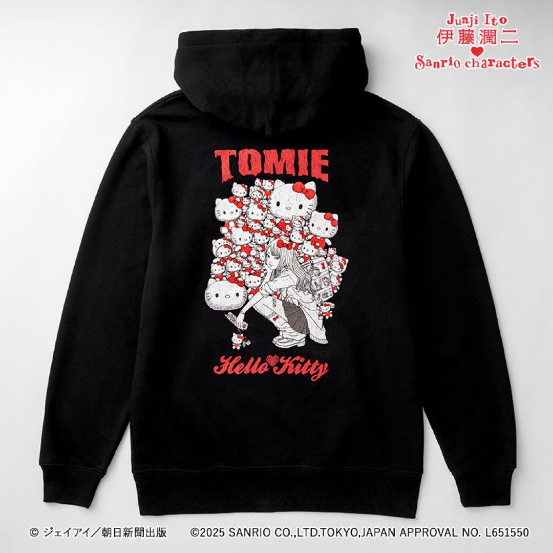 伊藤潤二×サンリオキャラクターズ パーカー ギャル富江×ハローキティ L