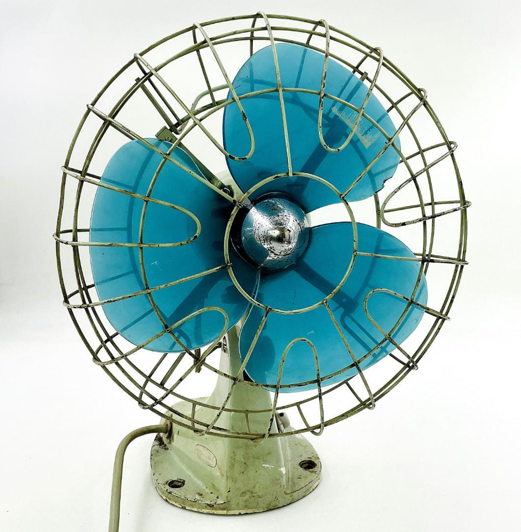 動作品】希少 三菱 鉄製ケージ 昭和レトロ 扇風機 アンティーク R8SD57