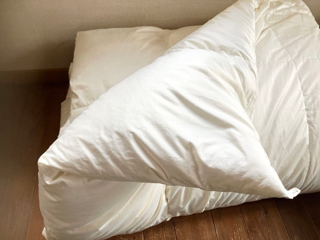 ニトリ　羽毛布団　クイーン　ダウン92% 日本製】ホワイトダックダウン93% 羽毛布団(ムーンシャンテン クイーン