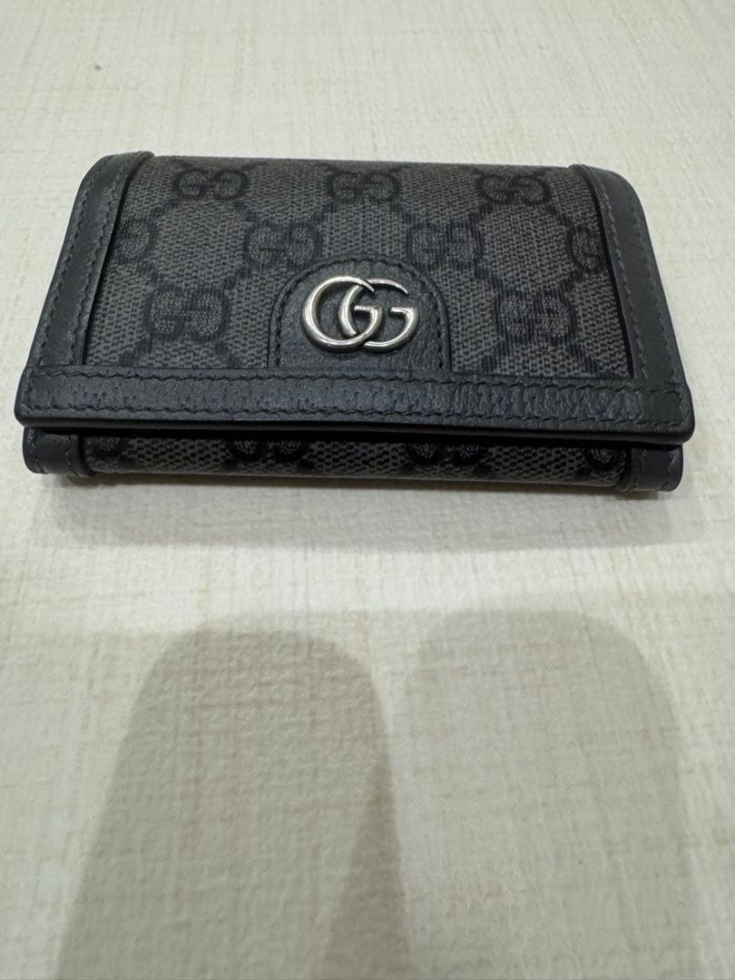 GUCCI カードケース 名刺入れ オフディア GGマーモント グレー - メルカリ