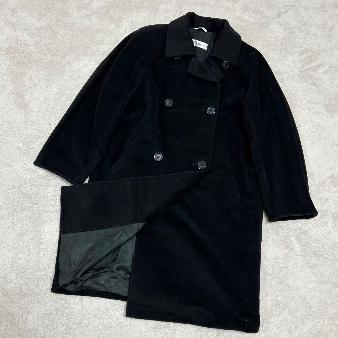 ♦︎新品同様♦︎MaxMara♦︎マックスマーラ♦︎ブラック♦︎カシミヤ♦︎ピーコート♦︎13 MAXMARA WEEKEND LINE（マックスマーラウィークエンドライン） 【限定