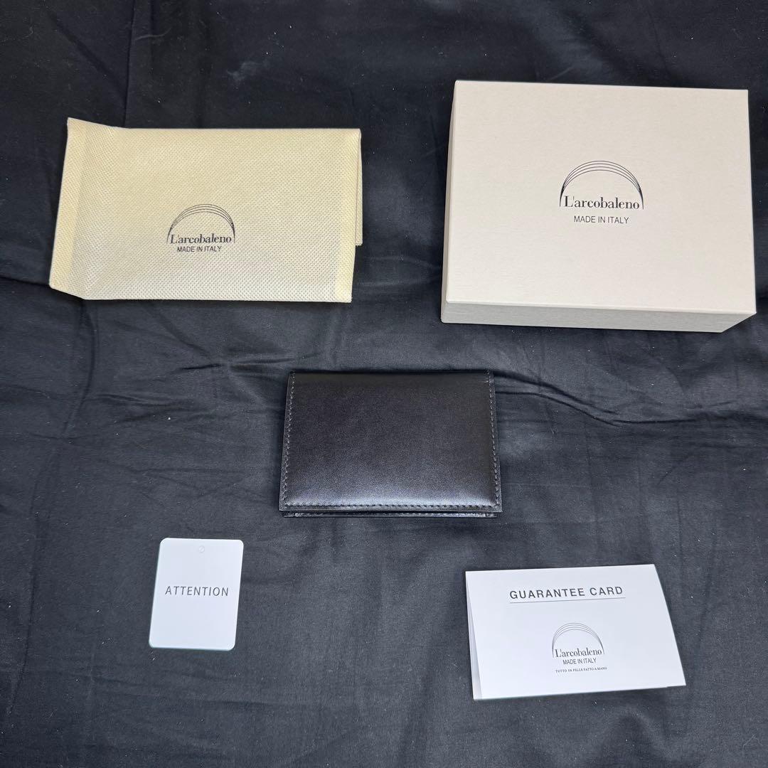 【完全新品未使用】ラルコバレーノ 名刺入れ 本革 高級レザー ブラック 楽天市場】【クーポン】ラルコバレーノ 名刺入れ L'arcobaleno カード