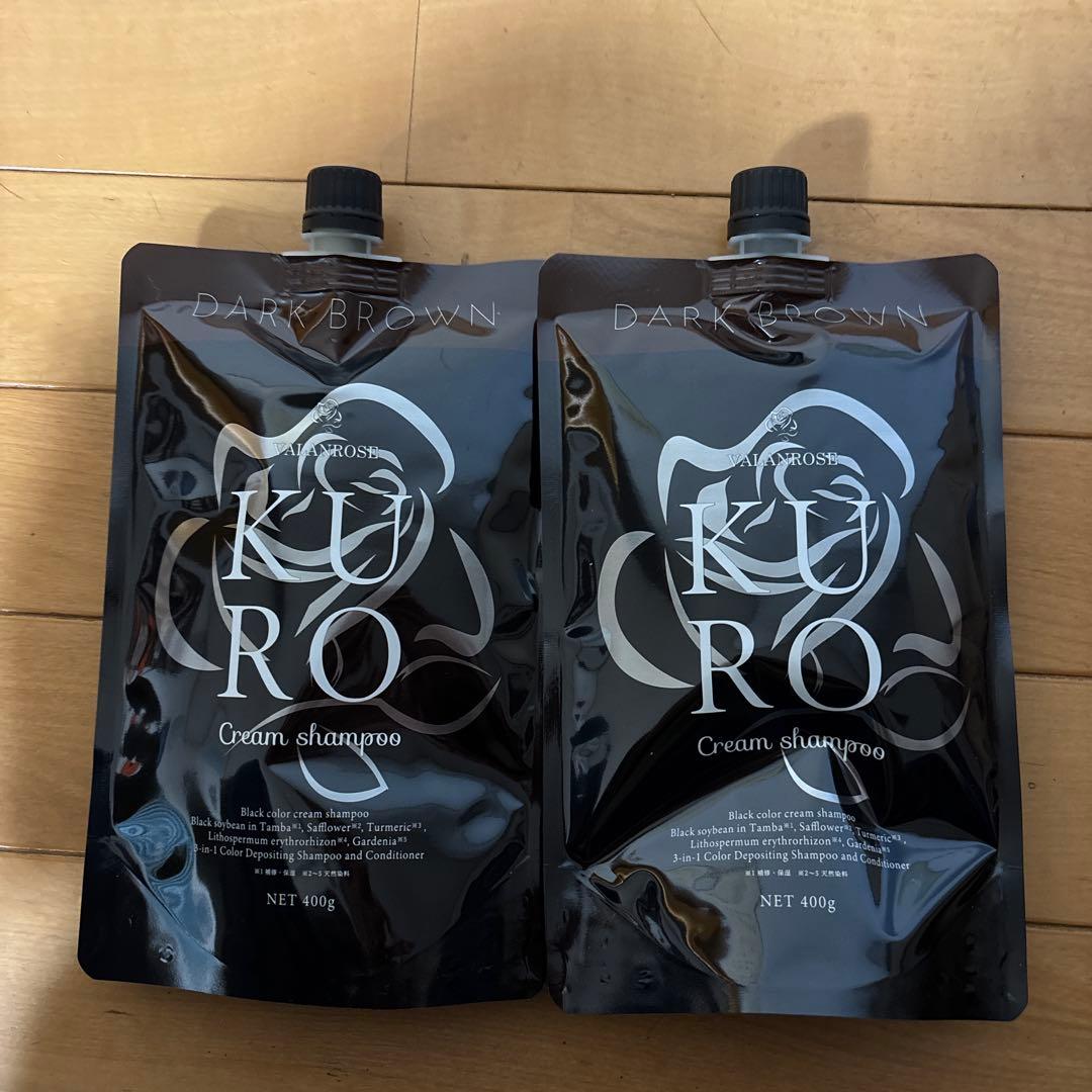Kuro ダークブラウン クリームシャンプー 400g 2個セットの通販はau