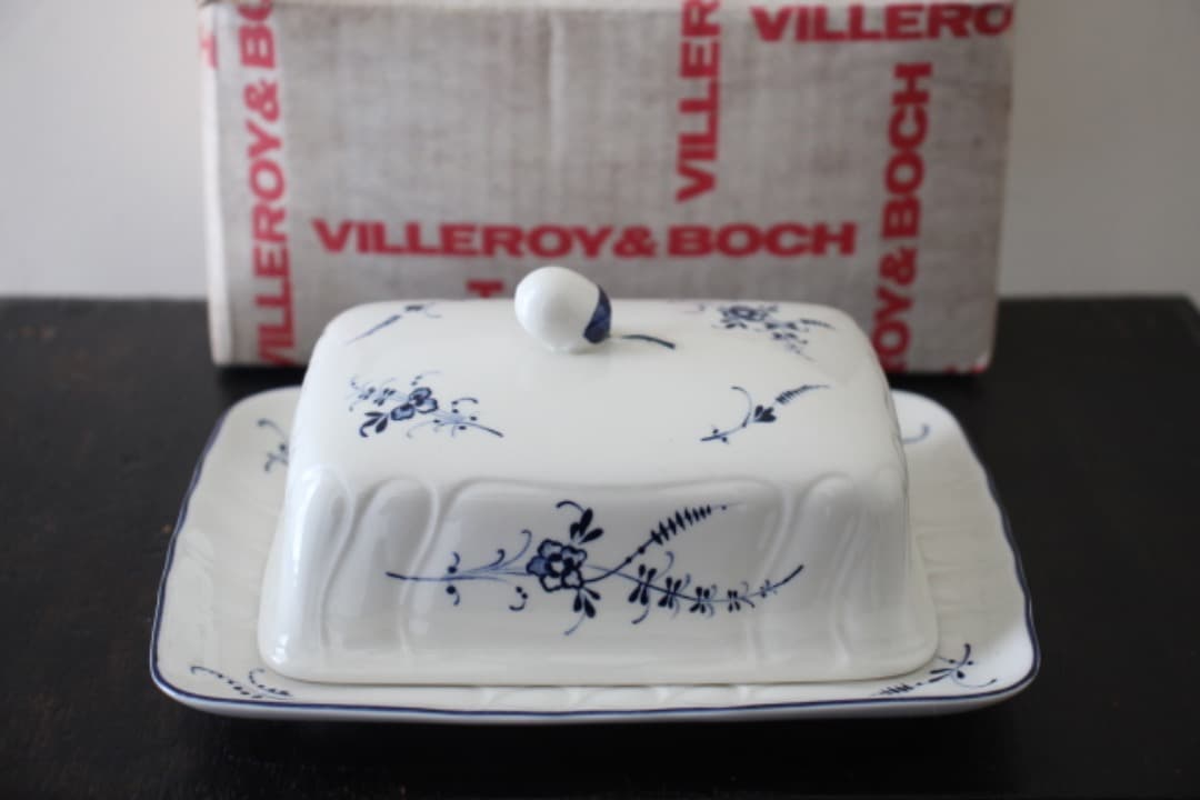未使用・箱入　ビレロイ&ボッホ　オールドルクセンブルク　バターケース　バター皿 未使用・箱入 ビレロイ&ボッホ オールドルクセンブルク バターケース