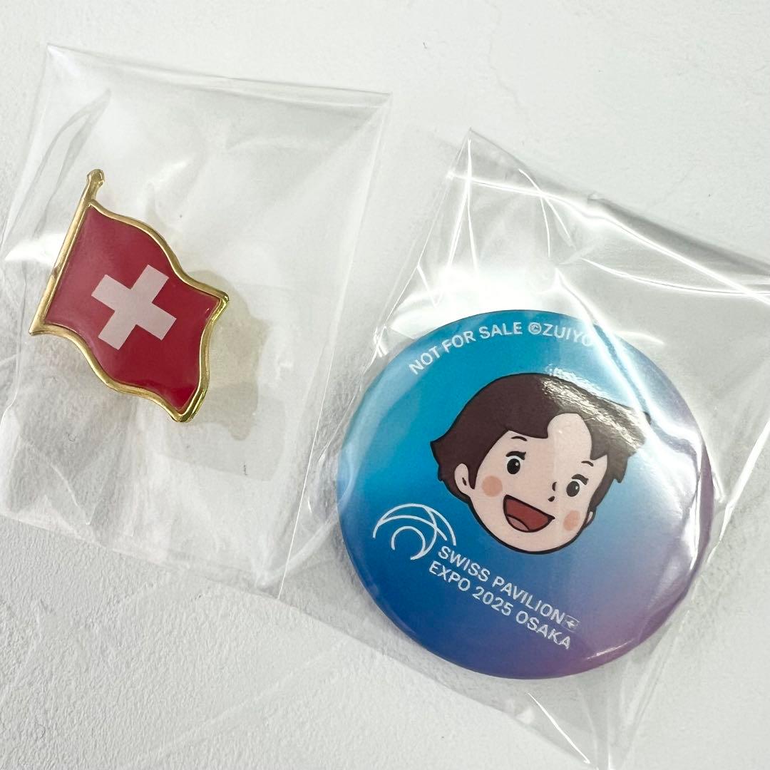非売品】大阪 関西 万博 2025 スイス館 ハイジ 缶バッチ パビリオン