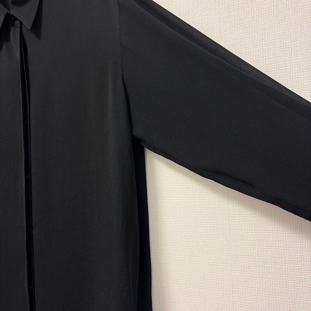 美品 muse de deuxieme classe トリアセシフォンシャツ 黒 - メルカリ