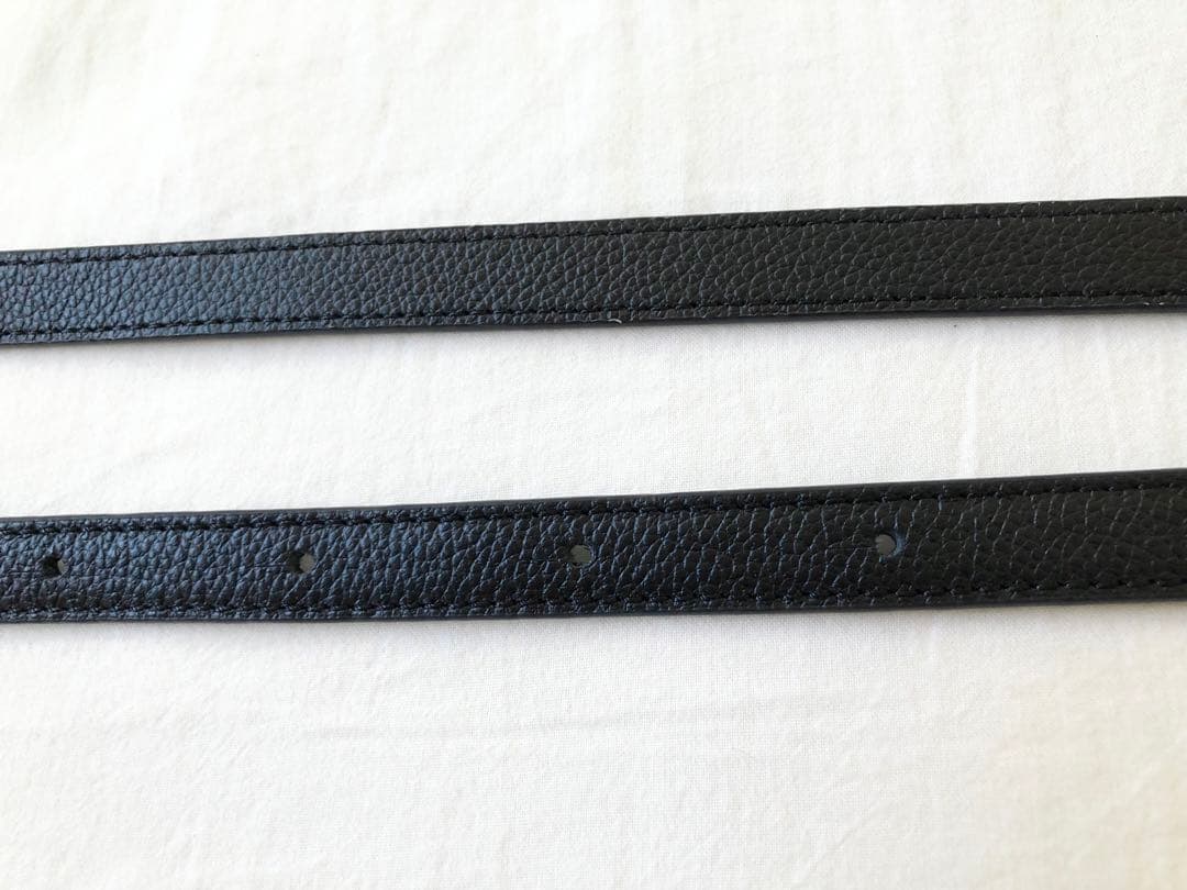 極美品☆POLENE ポレーヌ スキニー Umi ベルト ブラックテクスチャード