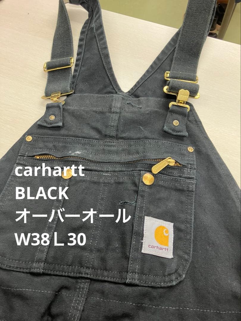 carhartt BLACKオーバーオール　ダブルニー仕様　W38Ｌ30 中古・古着通販】CarHartt (カーハート) ダブルニーオーバーオール