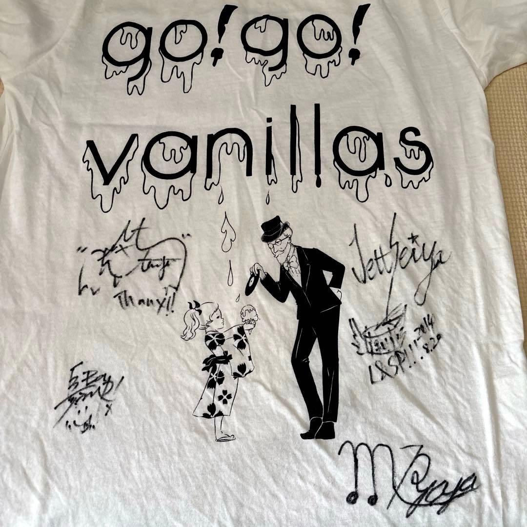go!go!vanillas】旧メンバー含むメンバー4人直筆サイン入りTシャツ