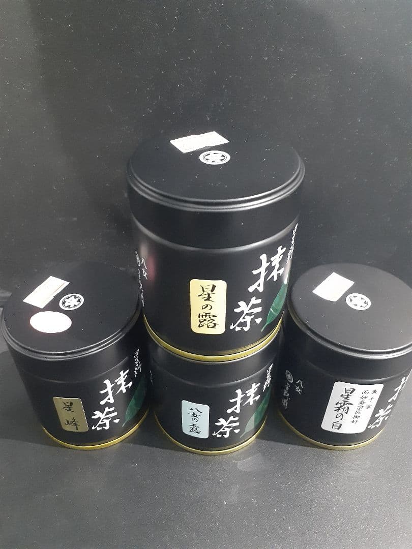 星野製茶園　星の露　八女の露　星霜の白　星峰　各1缶　計４缶　40g 錦昇園】抹茶 八女の露 薄茶 100g 星野園オリジナル銘柄 星野製