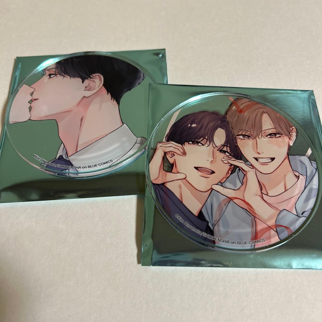 恋をするならひれ伏して カフェ アクリルコースター ハルモト紺 emo