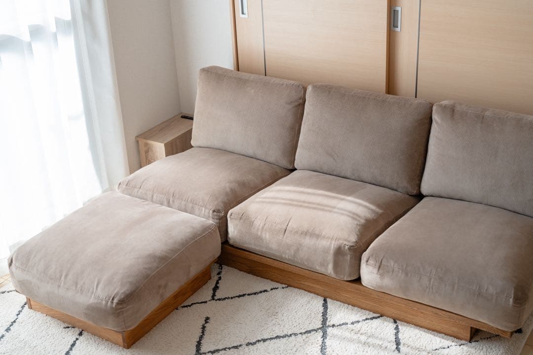 コリキ様専用】MOMO NATURAL/クラウドローソファ3P/オットマン別売