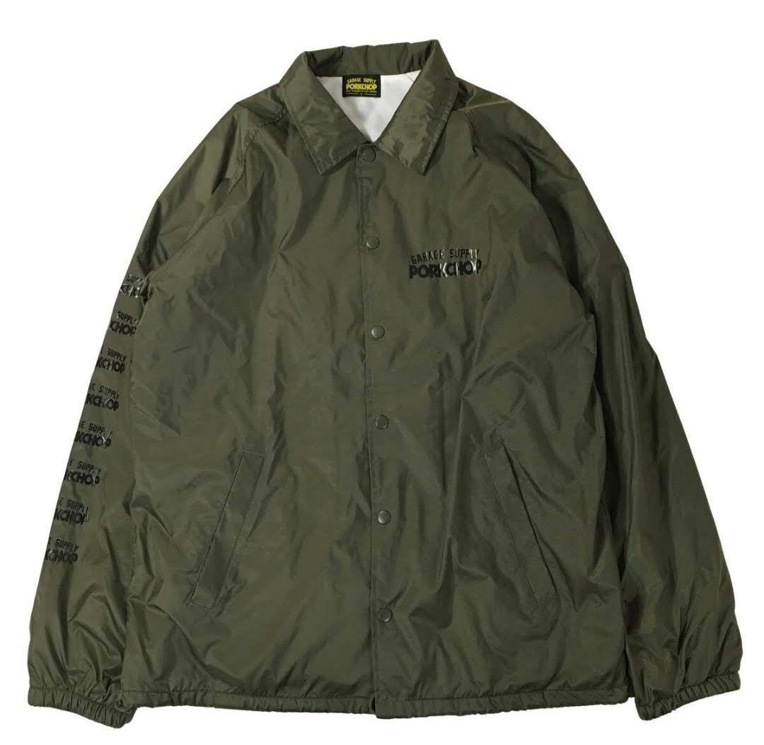 m*k様 PORKCHOP オリーブ色 L ナイロンジャケット コーチジャケット