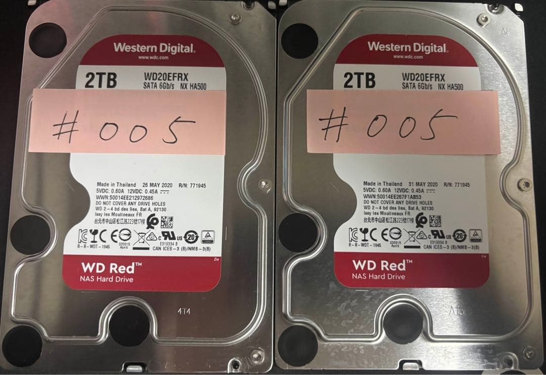 Western Digital Red 2TB HDD 2個セット WD Red WD20EFPX - hard drive - 2 TB - SATA 6Gb/s - WD20EFPX