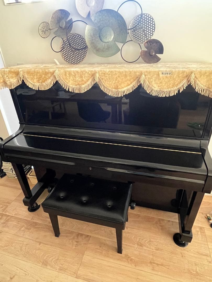 KAWAI アップライトピアノ 黒色 KAWAI 【展示品特価】KAWAI K-114SXRB 黒艶 消音機付き アップライト