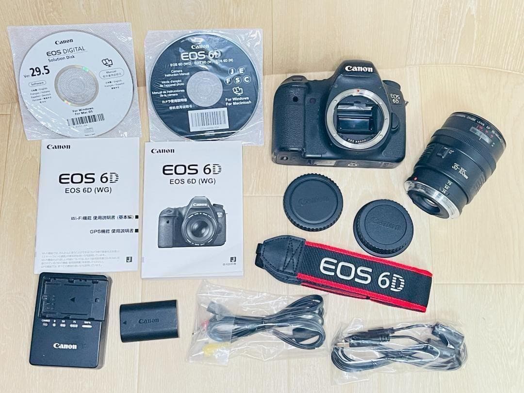 フルサイズ一眼❗Canon EOS 6D本体、EF35-105レンズ　付属品多数 フルサイズ一眼❗Canon EOS 6D本体、EF35-105レンズ 付属品多数 - メルカリ