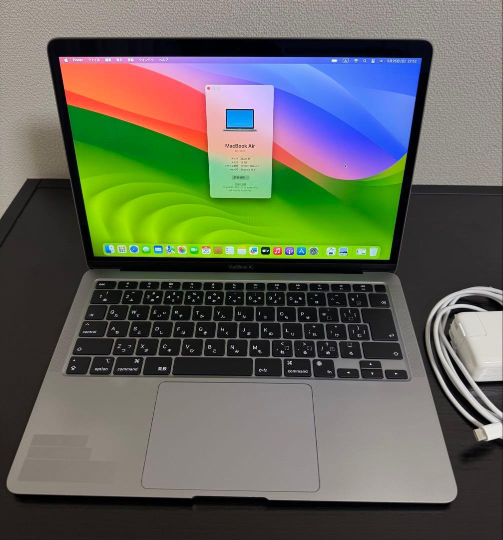 MacBook Air M1 16GB 512GB 充放電165 残量86% MacBook Air M1 16GB 512GB 充放電165 残量86% - メルカリ