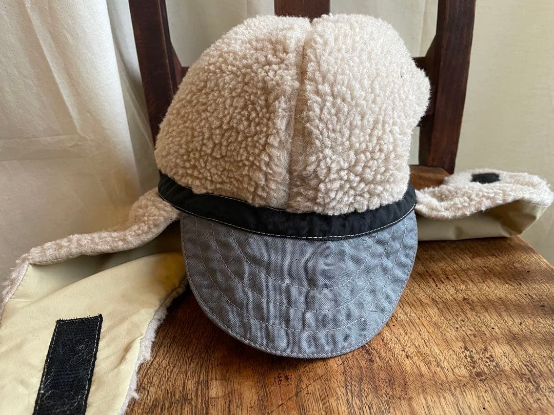 80s〜 ゴアテックス イヤーフラップキャップ 耳当て付き フリース ベージュ
