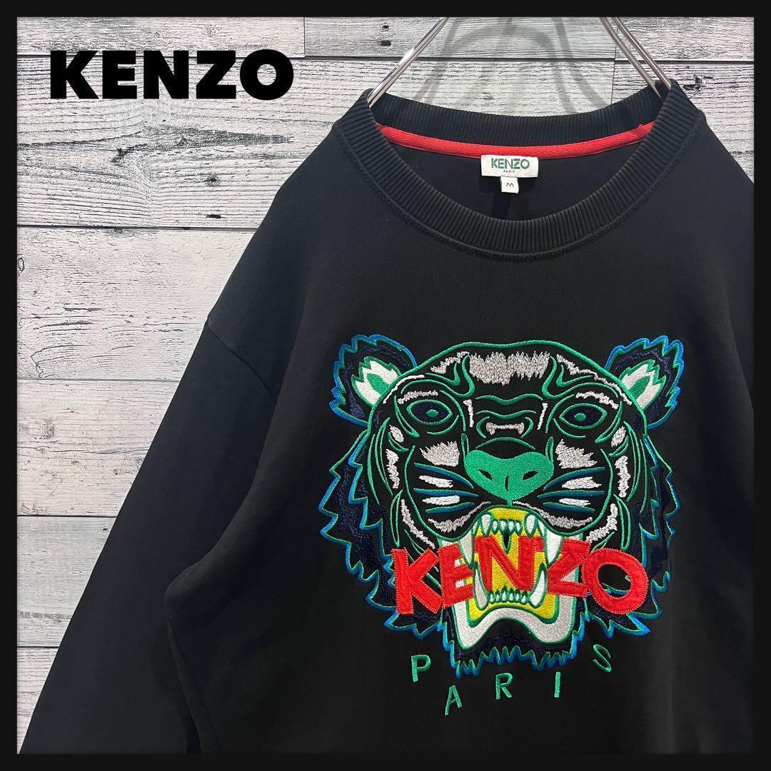 t121【人気】ケンゾー 虎顔 刺繍 ビッグ ロゴ スウェット 入手困難