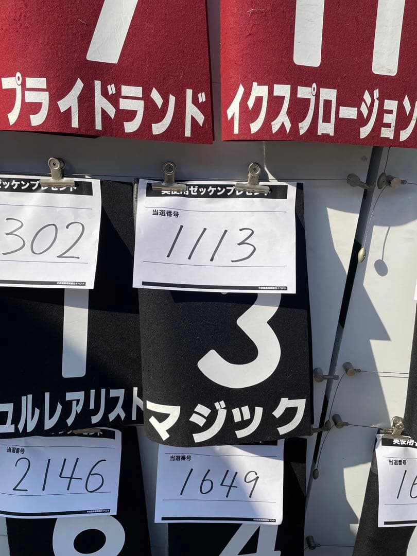 JRA 競走馬 実使用 ゼッケン 中京競馬場 弥富特別(2勝クラス) マジック