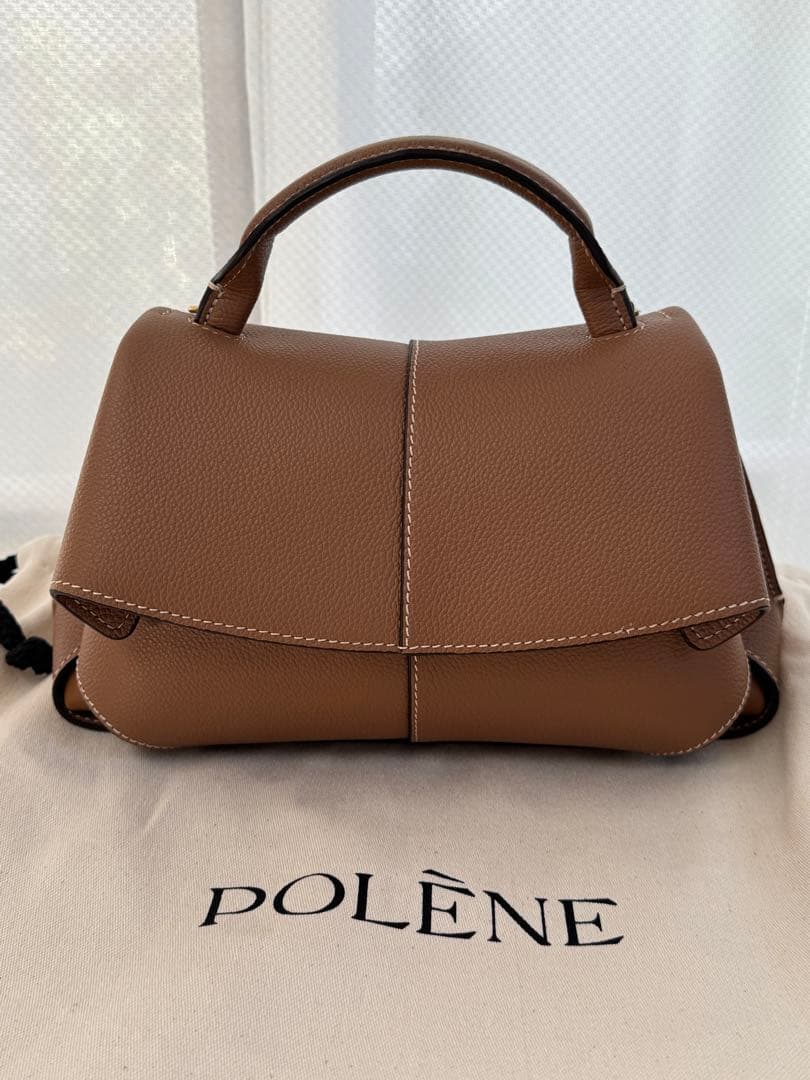 POLENE 新品未使用　正規品　あめ Polène | バッグ - Cyme Mini - ダークチェリー テクスチャード