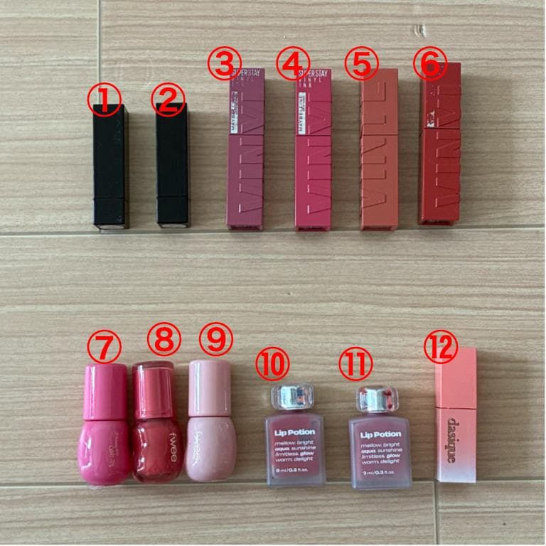 リップ12本セット 【メイベリン、fwee、dasique、KATE】 リップ12本セット 【メイベリン、fwee、dasique、KATE】 - メルカリ
