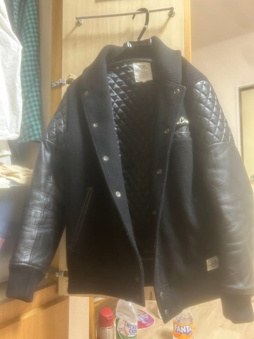 【超美品】The Crimmie スタジャン 黒 ウール・レザー CRIMIE（クライミー） スタジャン WESTERN AWARD JACKET メンズ