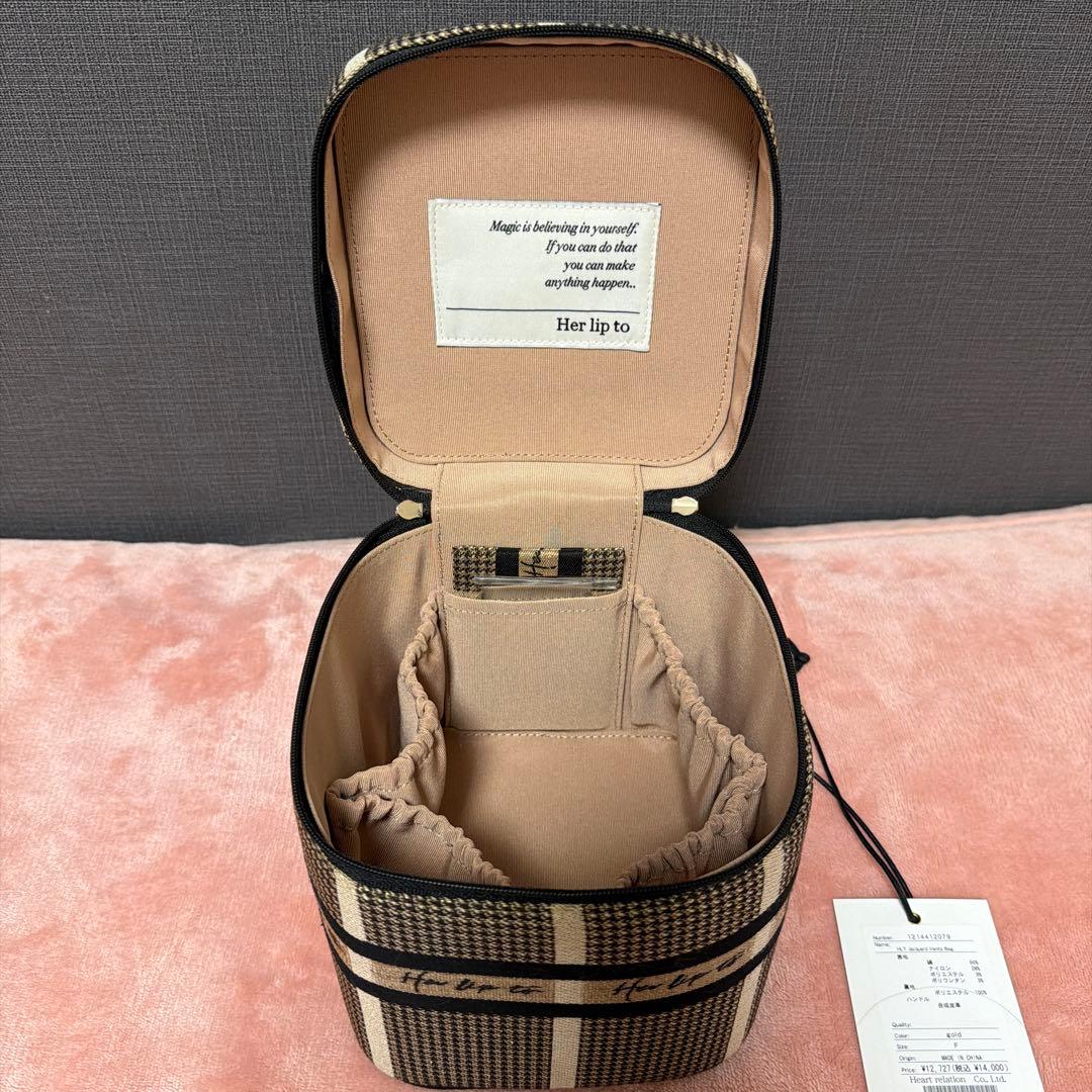 Herlipto HLT Jacquard Vanity Bagゴールド - メルカリ