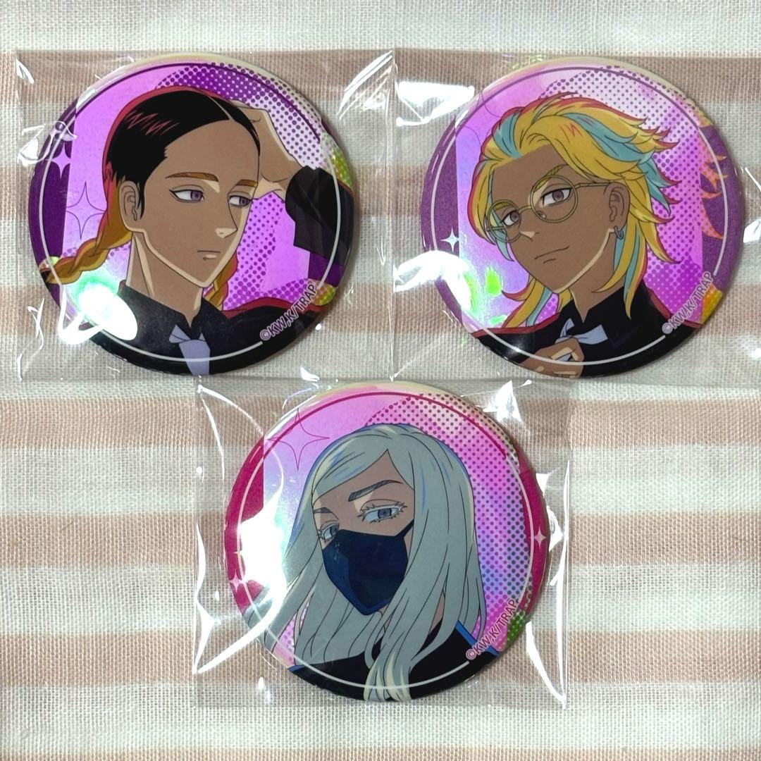 東京リベンジャーズ スーツ 缶バッジ 灰谷蘭 灰谷竜胆 三途春千夜①