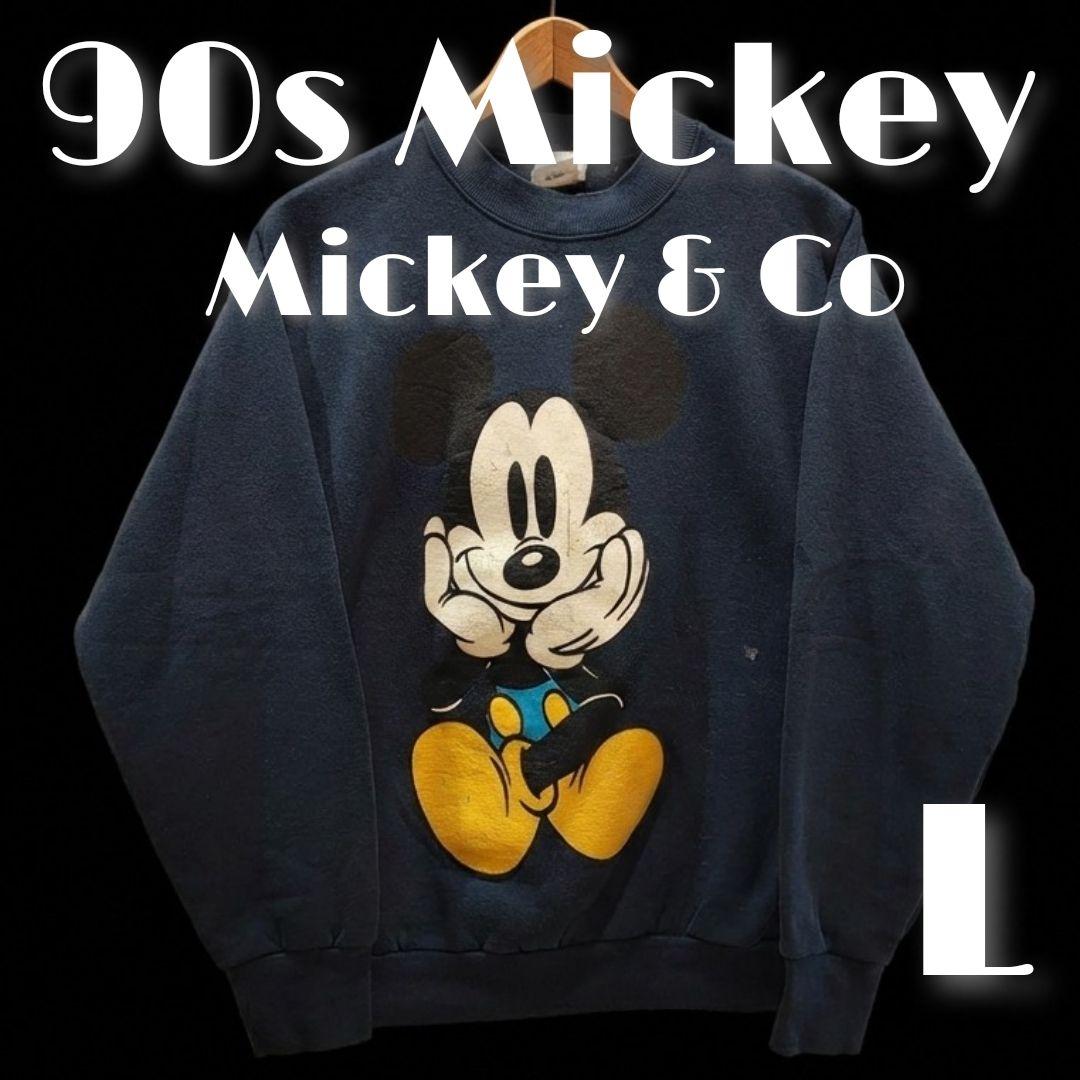 90s お座りミッキー ディズニー Mickey&Co USA おすわり 紺 - メルカリ