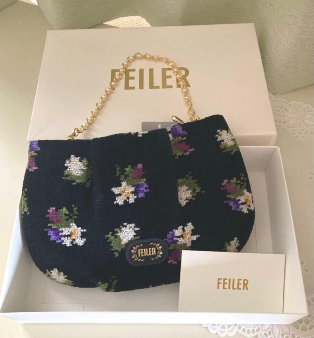 FEILERナイツドリーム　パールチェーン付ハンドバッグ ナイツドリーム バッグ NID-241387(ブラック): FEILER｜フェイラー公式