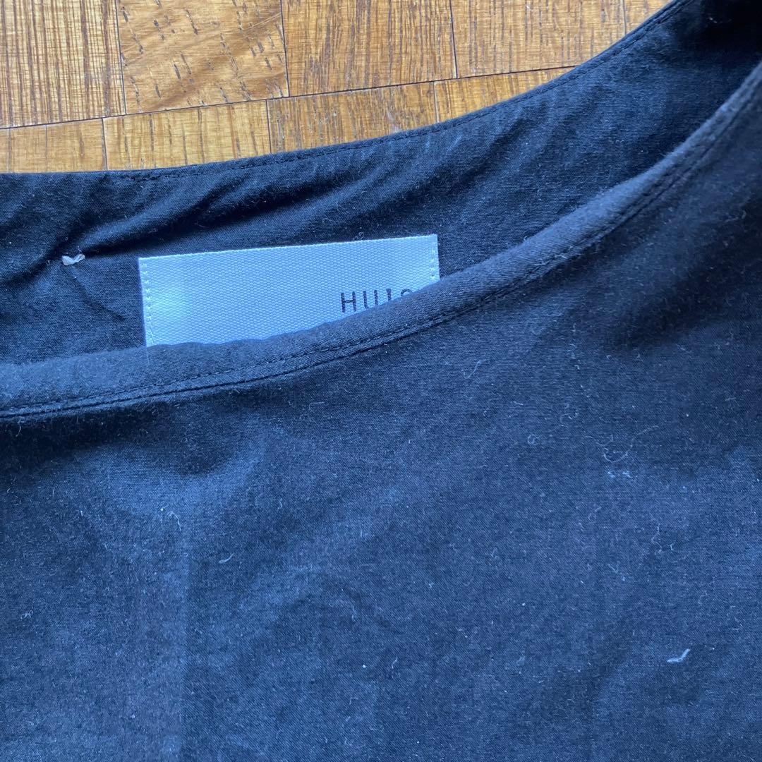 HUIS 遠州織物 レピアプルオーバー ブラックトップス U605 販売終了品