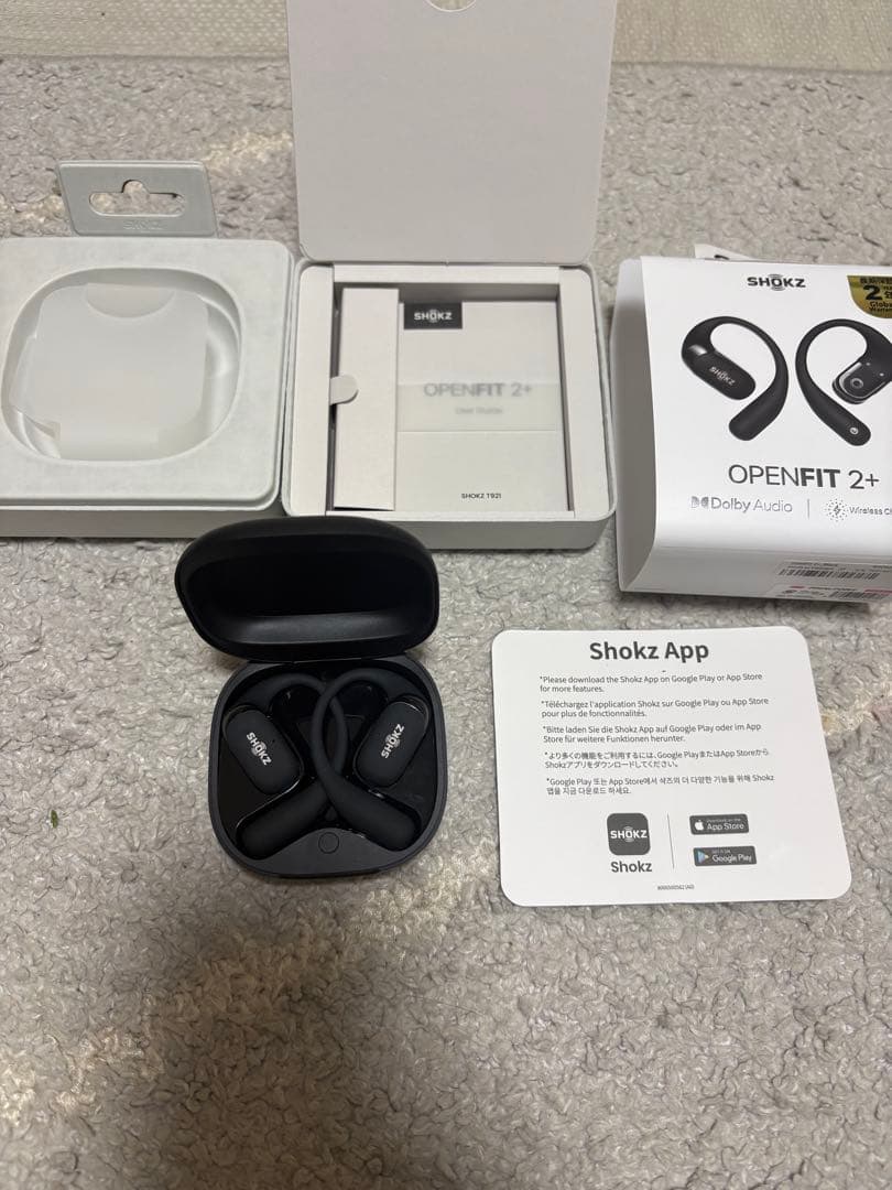 Shokz OPENFIT 2+ (Black) 骨伝導イヤホン OpenFit 2 オープンイヤーイヤホン - Shokz (ショックス) 日本