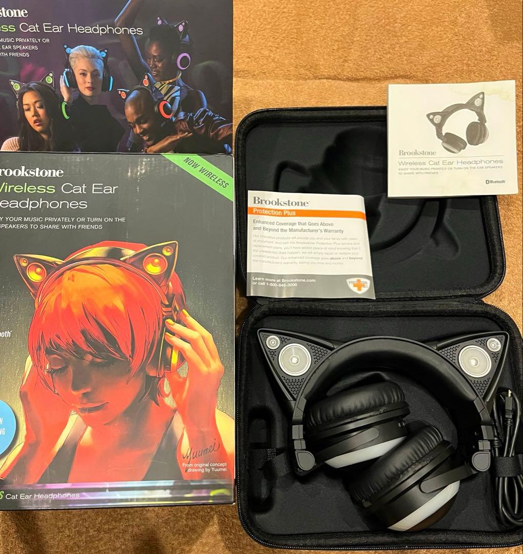 猫耳ヘッドホン 7色切り替え可能 7色に光るヘッドセット！高音質ゲーミングLED猫耳ヘッドフォン (PC