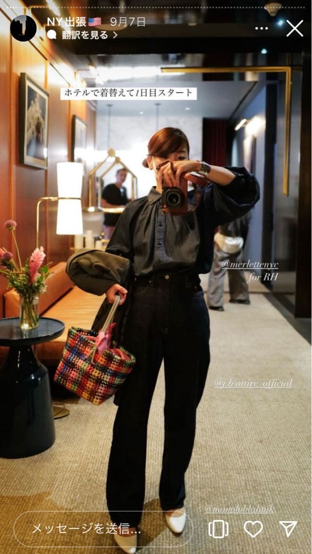 新品ロンハーマン別注Merlette Tiana Shirt (indigo) - メルカリ