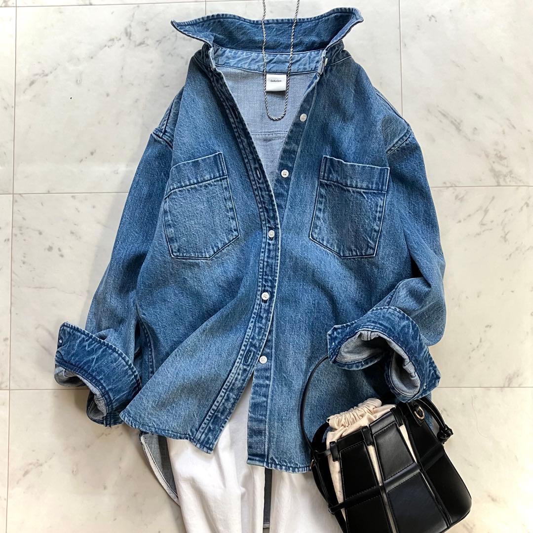 極美品 スピックアンドスパン デニムシャツ インディゴブルー F - メルカリ