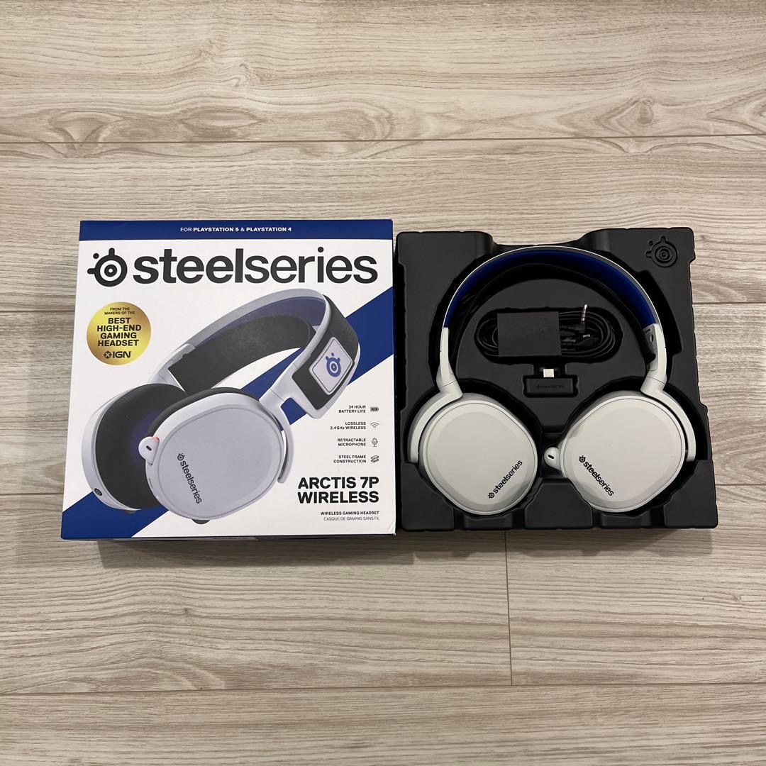 ヘッドホン steelseries arctis 7p wirelees SteelSeries Arctis 7P Wireless – Lossless 2.4 GHz Wireless Gaming
