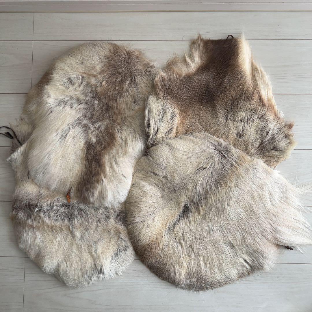 ハナ※トナカイラグ4枚セットリアルファー毛皮座布団ラグシートパッド 楽天市場】【大】トナカイ毛皮 シートパッド 天然 敷物 座布団 尻皮 尻
