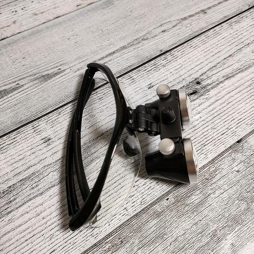 3.5倍 デンタル ルーペ 黒 歯科 拡大鏡 角度調整可能 DIY 手作業 修理