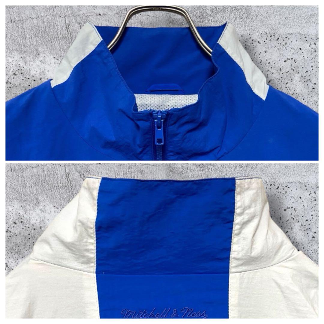 希少XL】ミッチェル&ネス マジック ナイロンジャケット 青白黒 マルチ