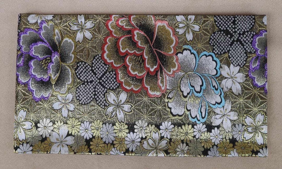 ブルー振袖（正絹）・六通袋帯（正絹）・長襦袢（合繊）三点セット