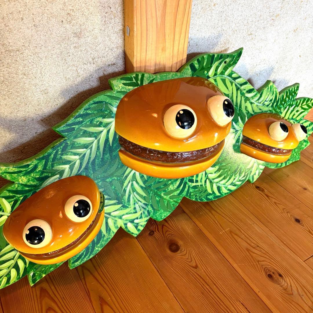 ヴィンテージ ハンバーガー パッチ 1体のみ。 ハンバーガー オブジェ