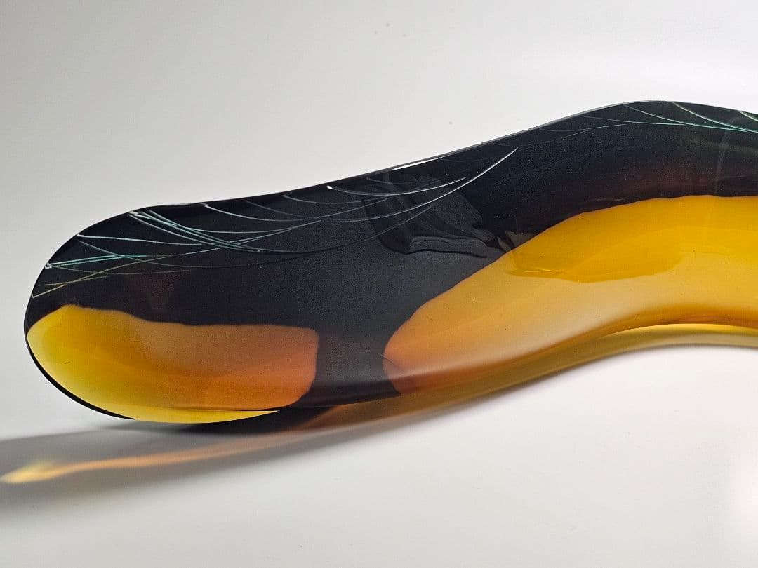 チェコスロバキア EXBOR 魚 インテリア☆置物 ガラス製 全長33