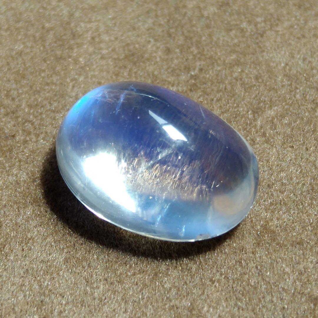 5.916ct 大粒 ★ 天然ブルームーンストーン ルース 鑑別済み 外し石