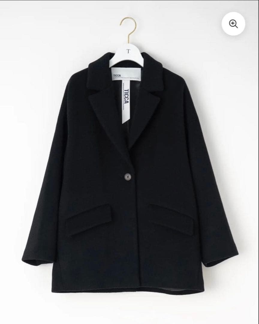 TICCA ジャケットコート　ブラック　完売製品ティッカ 追加》TICCA / ティッカ ピーコート | スピック＆スパン(Spick and