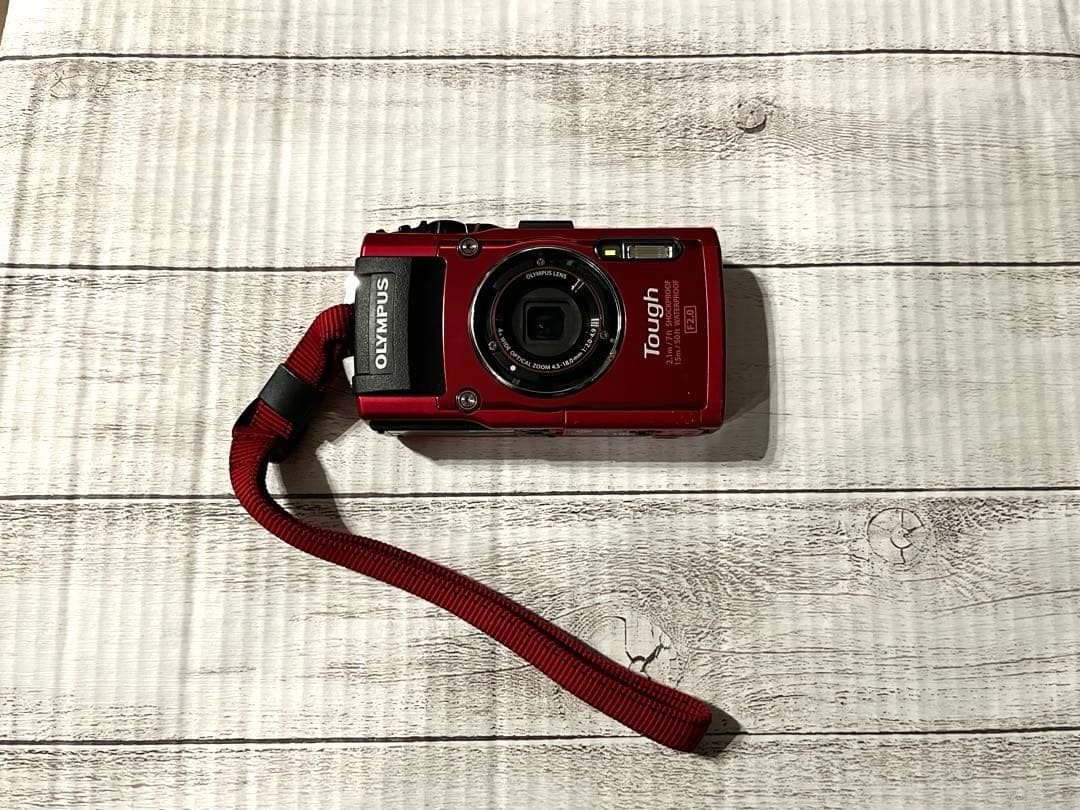 OLYMPUS STYLUS TG-4 tough レッド 本体と箱付き - メルカリ