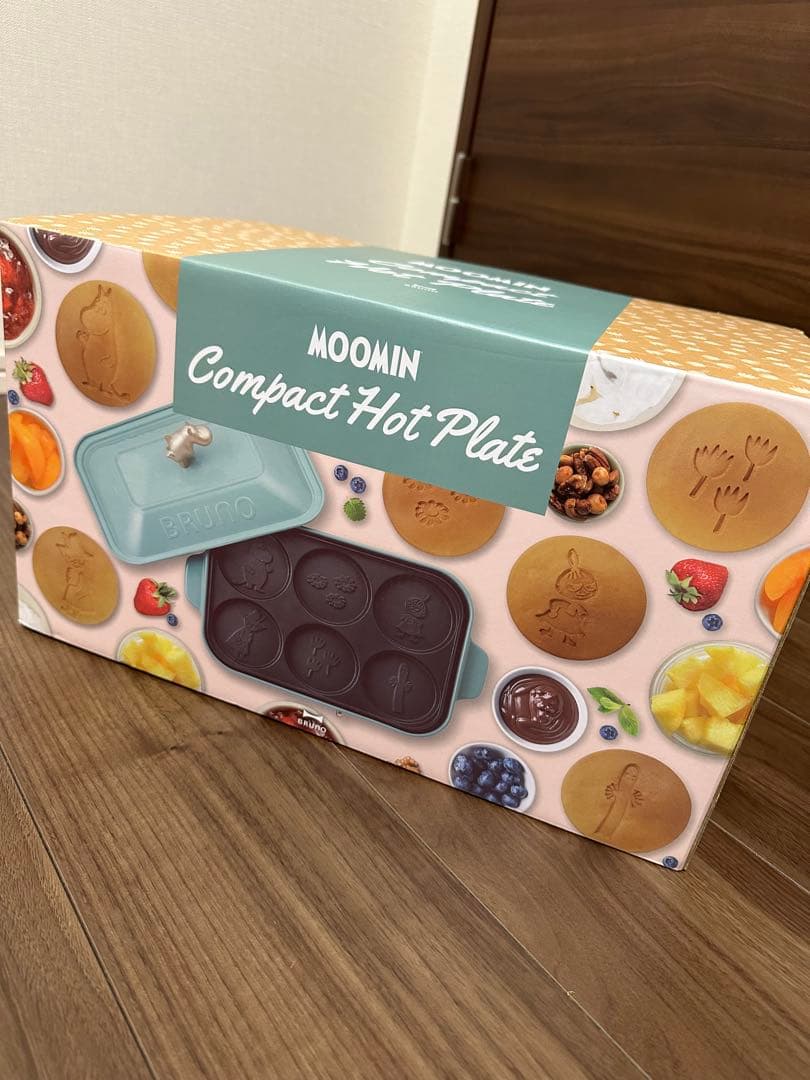 【未使用品】BRUNO MOOMIN コンパクトホットプレート　ムーミン MOOMIN（ムーミン） BRUNO コンパクトホットプレート ブルーグリーン