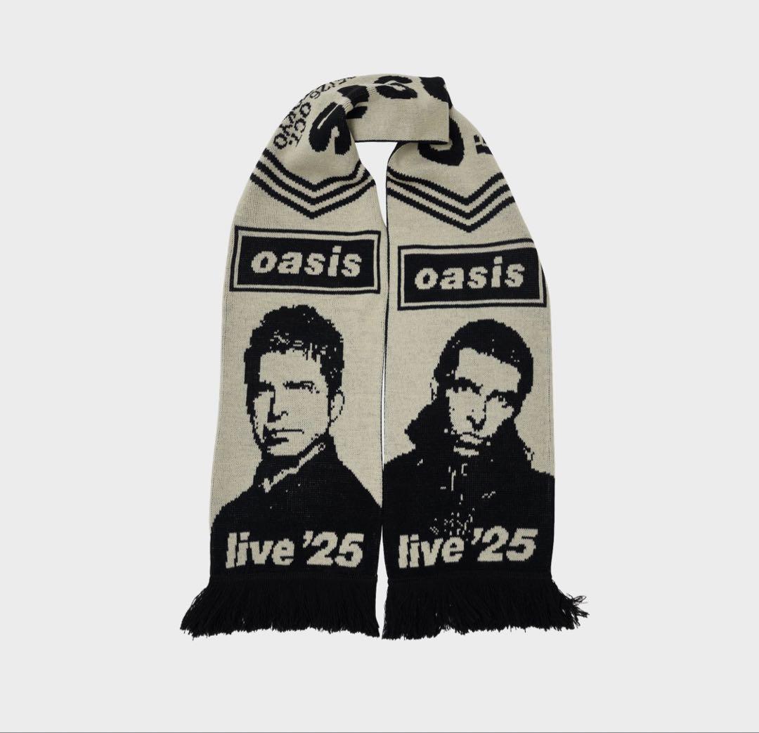 oasis live '25 フットボールスカーフ　マフラー 試着のみ＊10/25発送】OASIS 東京限定 フットボールスカーフ - メルカリ